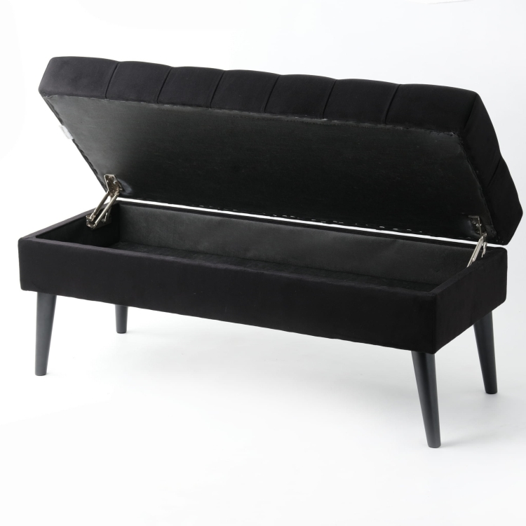 banco abierto con asiento acolchado