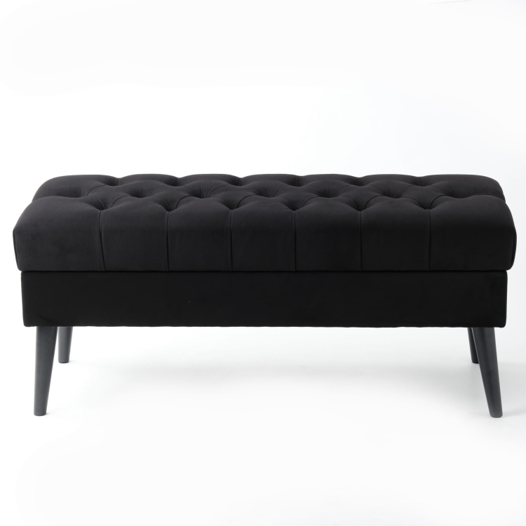 banco abierto con asiento acolchado