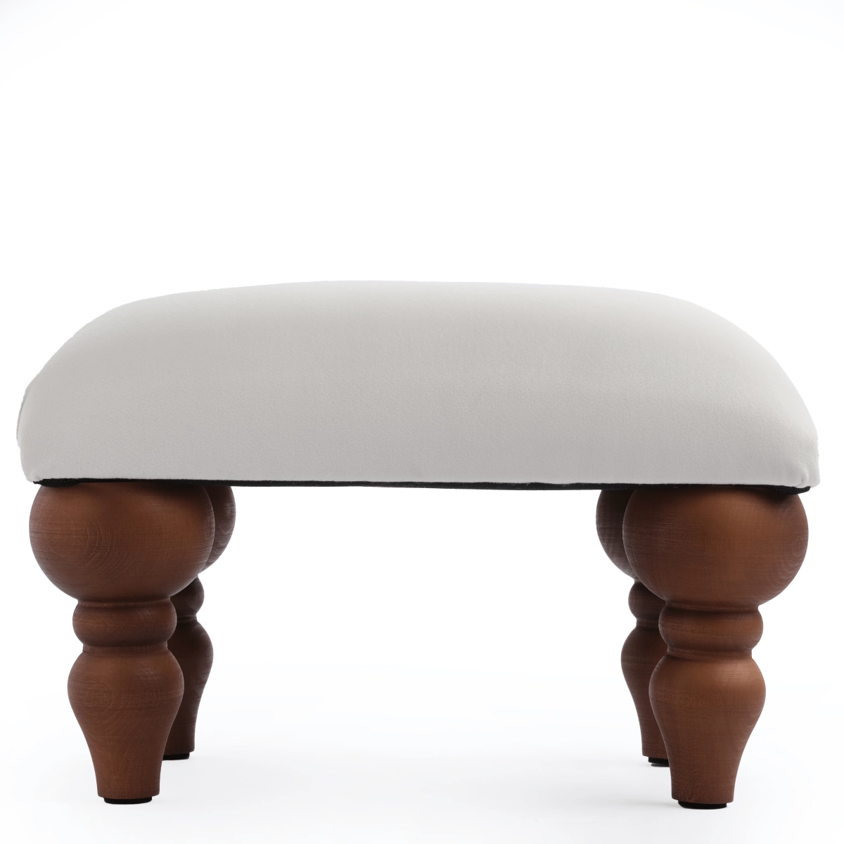 Reposapiés para sillón en color blanco, mueble práctico y estético.