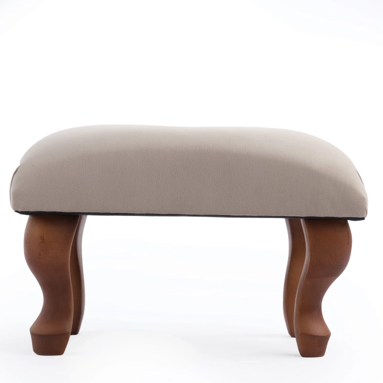 Taburete tapizado acolchado Latte, mueble cómodo y elegante