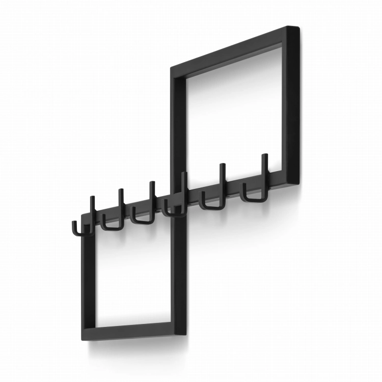 Colgador decorativo de acero negro para el pasillo, práctico y estético