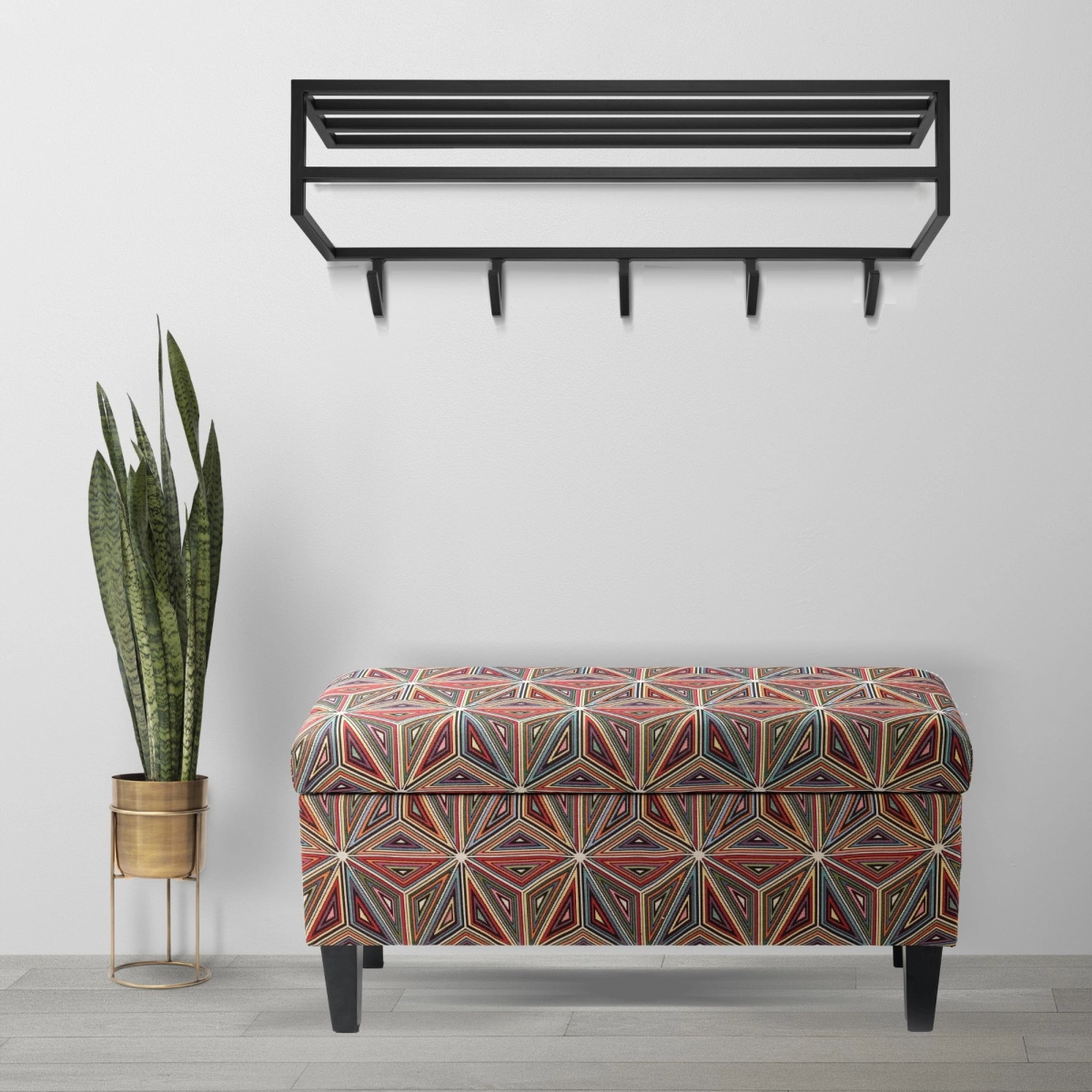 estante de pared pop y banco pin