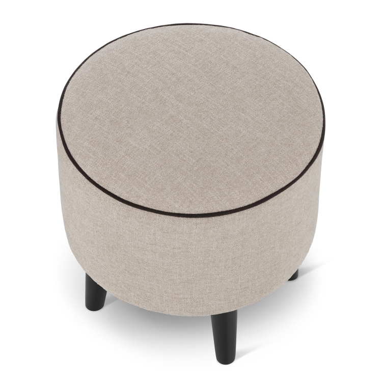 puf redondo beige