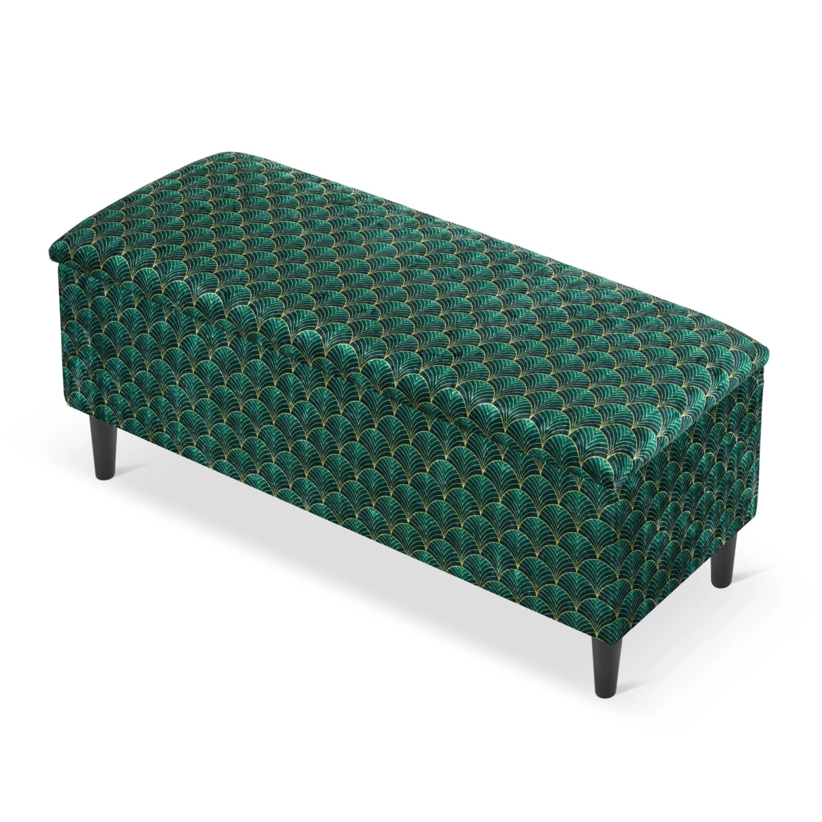puf verde con compartimento