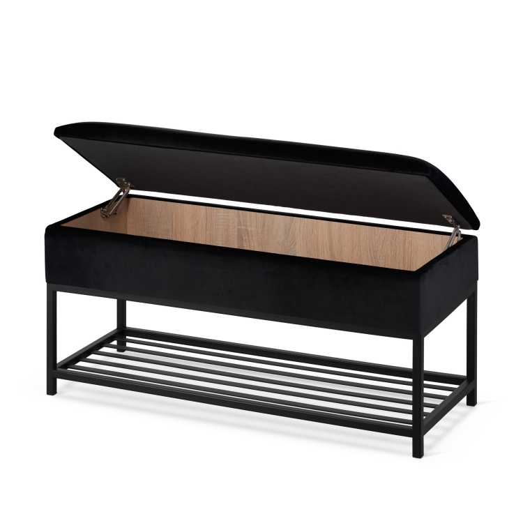 mueble zapatero con asiento y baúl