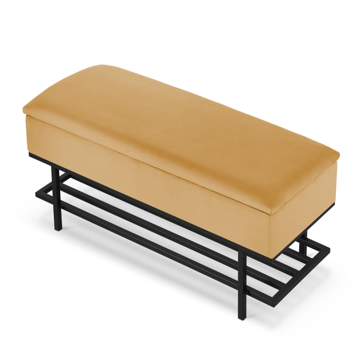 caja amarilla con zapatero