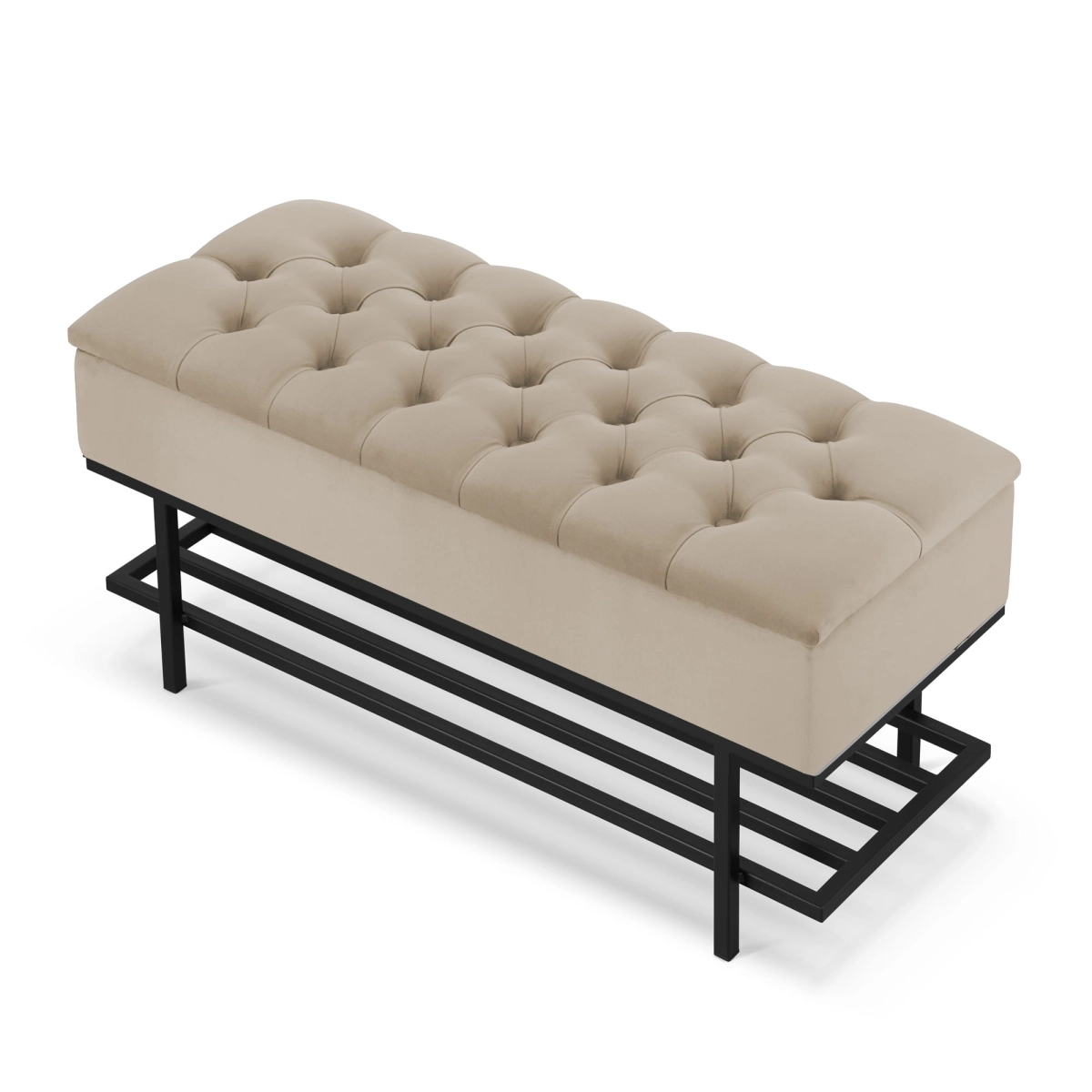 Banco Latte con asiento acolchado y estructura de metal