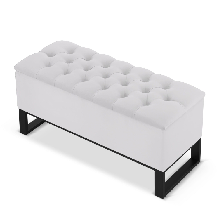 Puff industrial con almacenaje, acolchado con base de acero