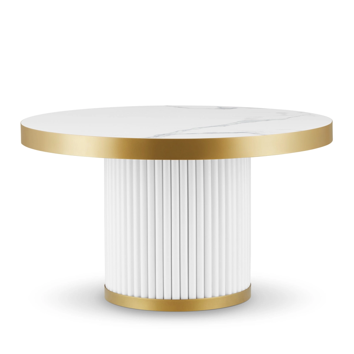 mesa de centro glamour blanca