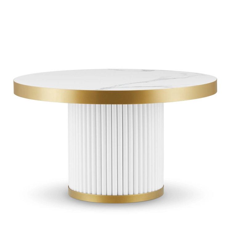 mesa de centro glamour blanca