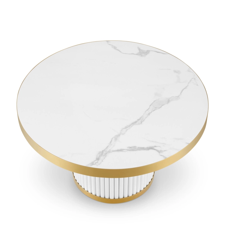 mesa de centro glamour blanca