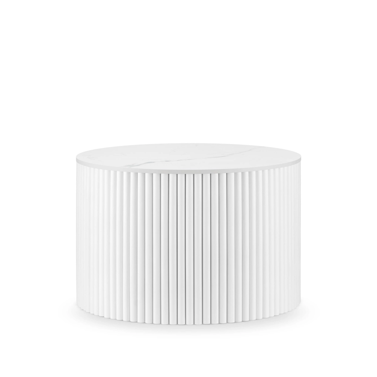 mesa blanca con tapa de piedra