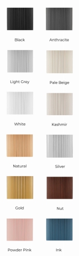 Patas estriadas de colores para mesas de centro