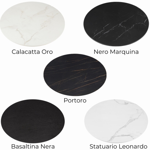 Tapas redondas sinterizadas de cuarzo para mesas de centro