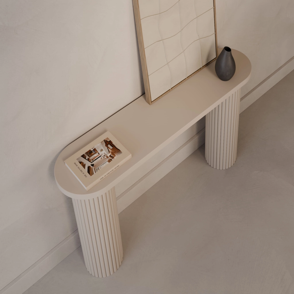 Consola de pasillo Cashmere con patas acanaladas