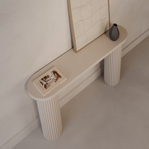 Consola de pasillo Cashmere con patas acanaladas