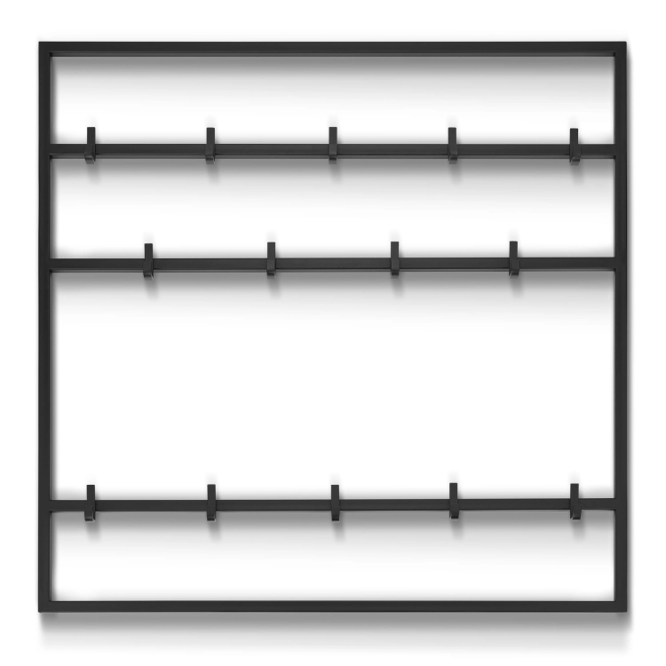 Colgante de pared de metal negro para el pasillo, práctico y elegante