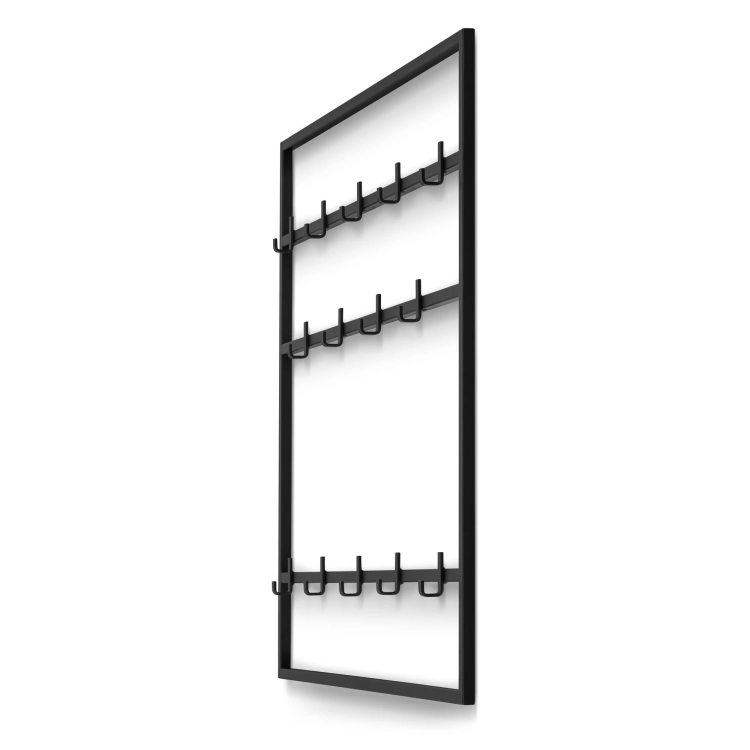 Percha de metal negro para el pasillo, moderna y robusta