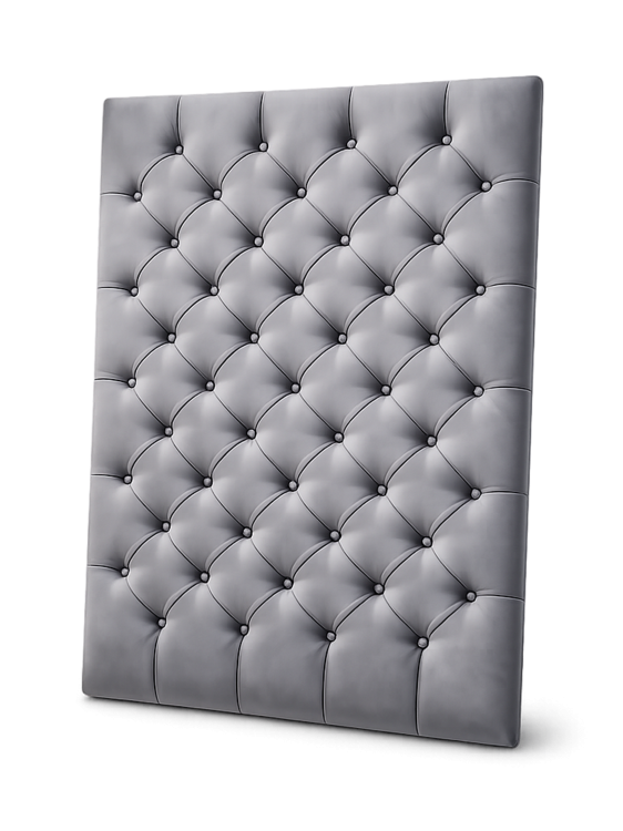 Pikowany panel ścienny w kolorze szarym