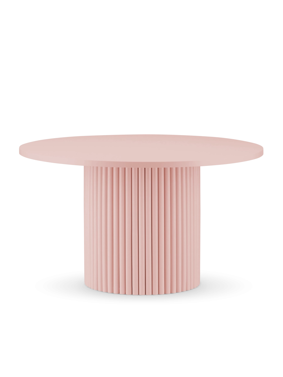 mesa de centro rosa