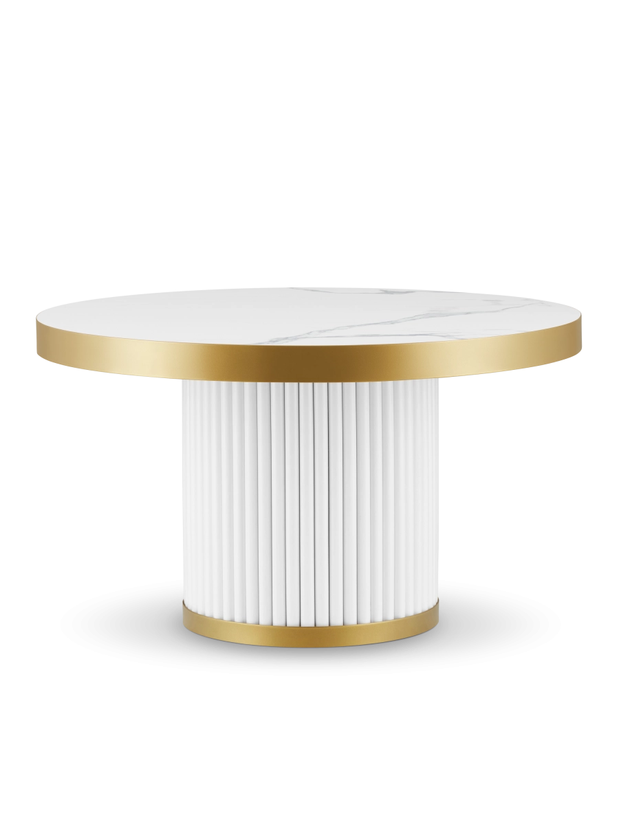 mesa de centro glamour blanca