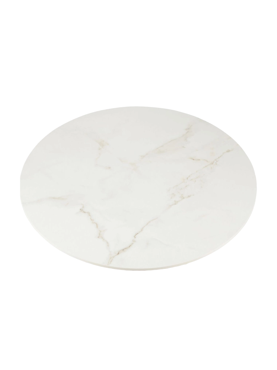 Tapa redonda blanca de cuarzo sinterizado para mesa de centro
