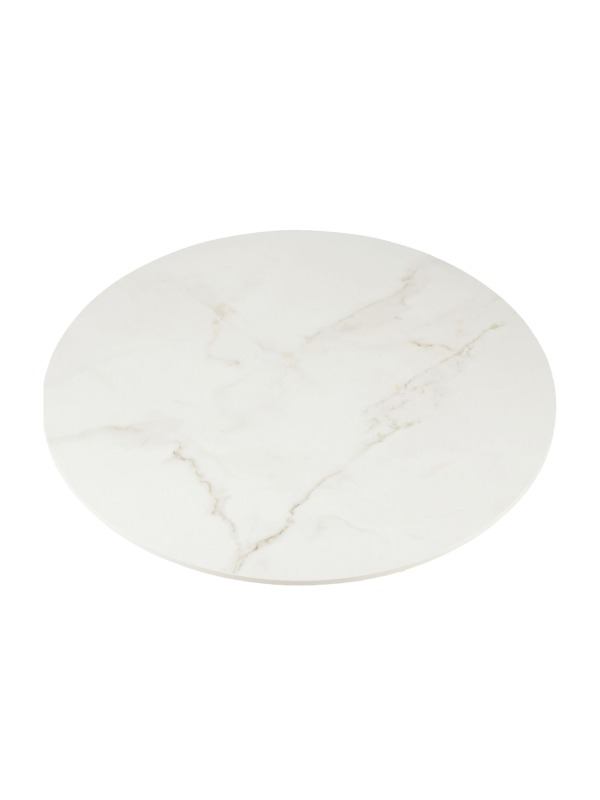 Tapa redonda blanca de cuarzo sinterizado para mesa de centro
