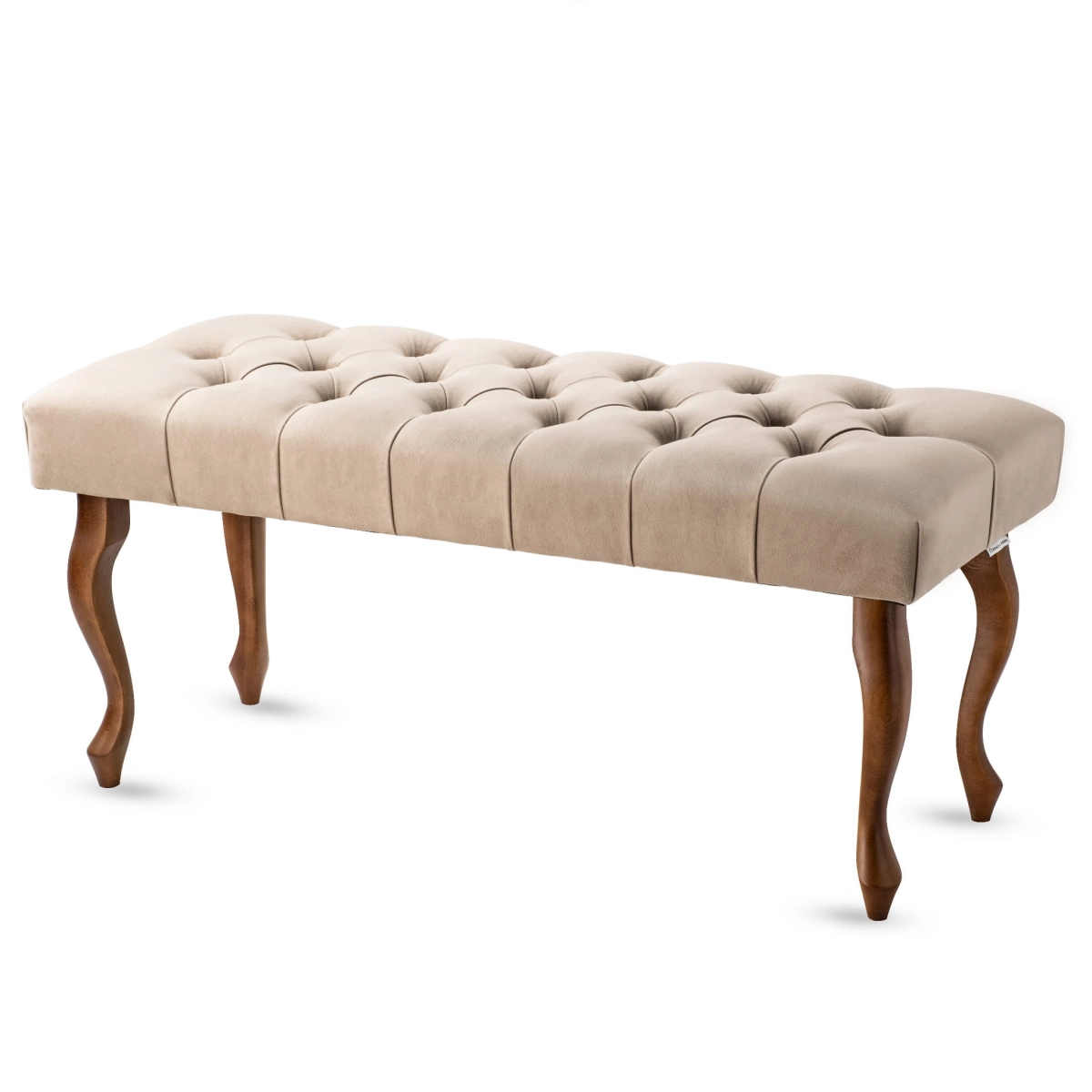 Banco acolchado color café con leche: un mueble elegante y cálido para el salón, el dormitorio o el pasillo