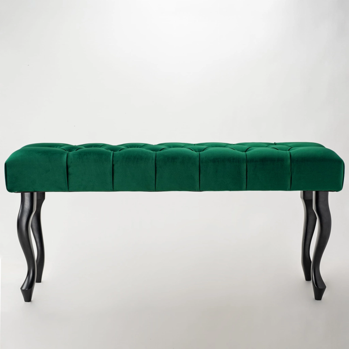 Banco Chesterfield capitoné verde botella