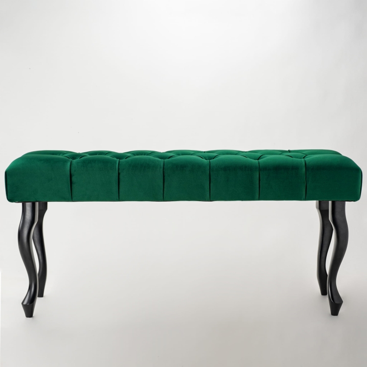 Banco Chesterfield capitoné verde botella
