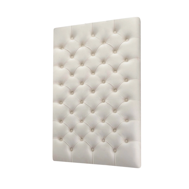 panel de pared acolchado de color crema