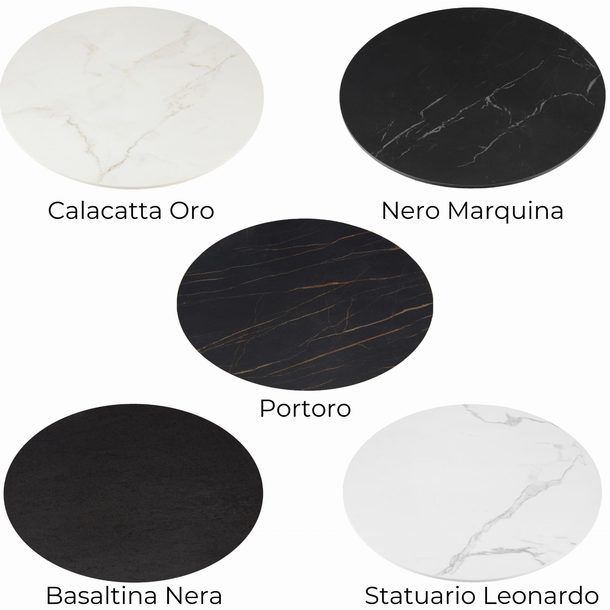 Tapas redondas sinterizadas de cuarzo para mesas de centro